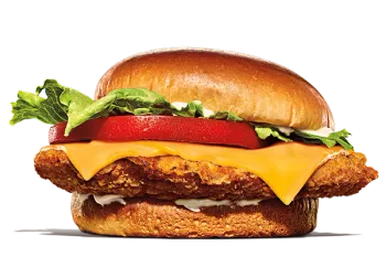 Crispy Chicken Sandwich with Cheese from burger king Canada menu