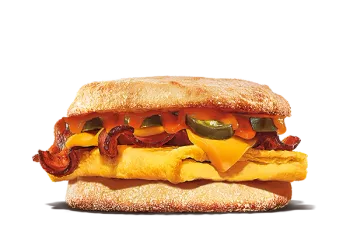 Angry Bacon, Egg & Cheese English Muffin from burger king Canada menu