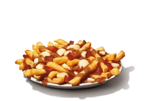 Poutine with Bacon from burger king Canada menu