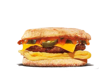 Angry Sausage, Egg & Cheese English Muffin from burger king Canada menu