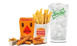 Chicken Fries with crispy, seasoned chicken strips shaped like fries, served with your choice of dipping sauce