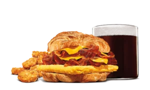 A Double Bacon, Egg & Cheese Croissan'wich.