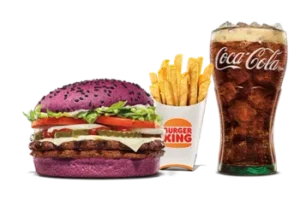 Wednesday's Double Whopper sandwich with two beef patties and fresh toppings on a sesame seed bun